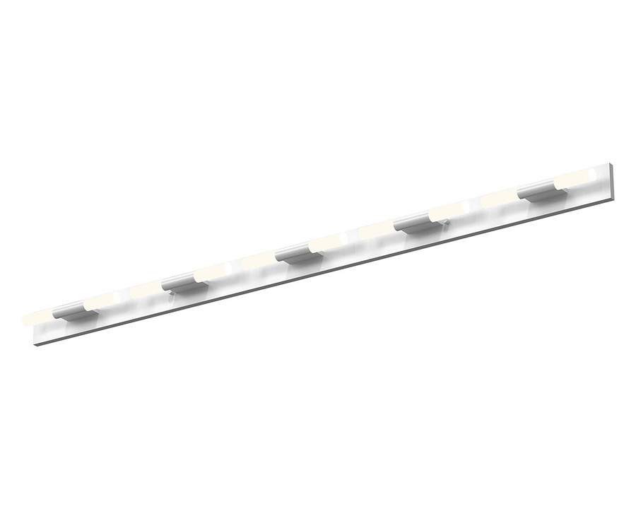 Sonneman Crystal Rods LED Bath Bar - Satin White, 10-Light, Frosted White