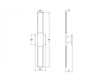 Sonneman - Radiant Lines LED Double Sconce