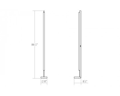 Sonneman Keel LED Floor Lamp - Satin White