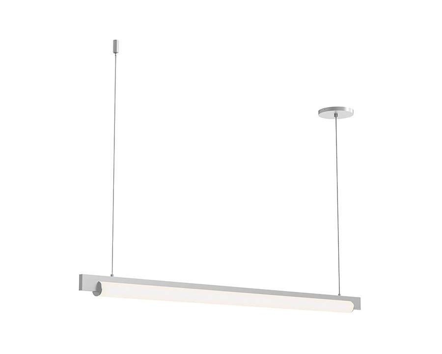 Sonneman Keel LED Pendant - Bright Satin Aluminum, 44", 3000K