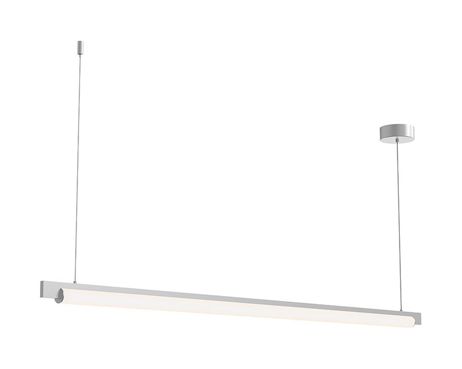 Sonneman Keel LED Pendant - Bright Satin Aluminum, 60", 3000K