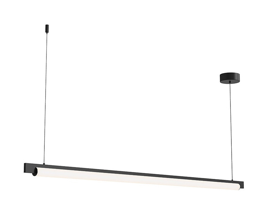 Sonneman Keel LED Pendant - Satin Black, 60", 3500K