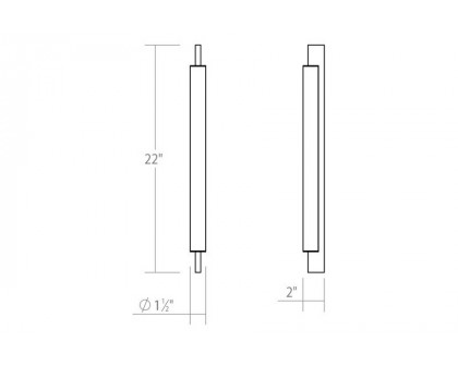 Sonneman Keel LED Bath Bar - Satin White, 22", 3000K