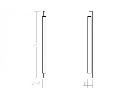 Sonneman Keel LED Bath Bar - Satin White, 28", 3000K