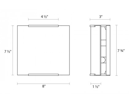 Sonneman - Wave Square Sconce