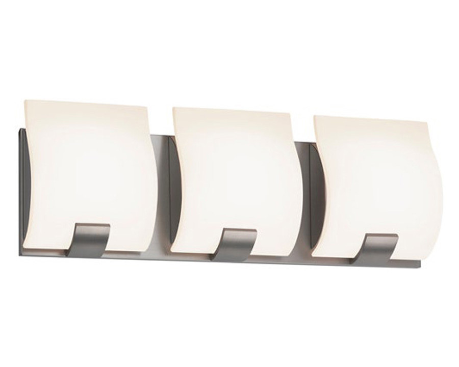 Sonneman Aquo LED Bath Bar - Satin Nickel, 3-Light