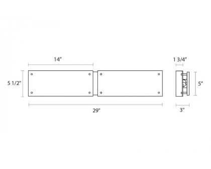 Sonneman Oceana LED Bath Bar - Satin Nickel, 28"