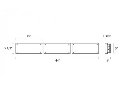 Sonneman Oceana LED Bath Bar - Satin Nickel, 44"