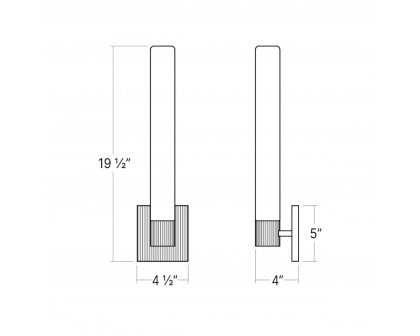 Sonneman Scepter Sconce - Satin Brass