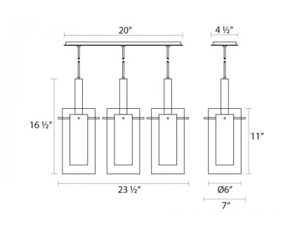 Sonneman - Zylinder Chandelier