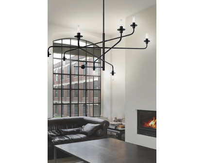 Sonneman Atelier Chandelier - Satin Black, 6-Light