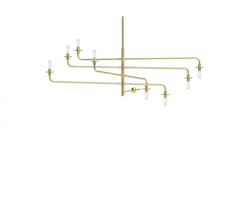 Sonneman Atelier Chandelier - Satin Brass, 8-Light