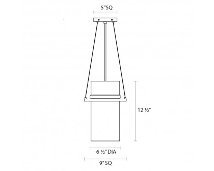 Sonneman - Square Ring Pendant