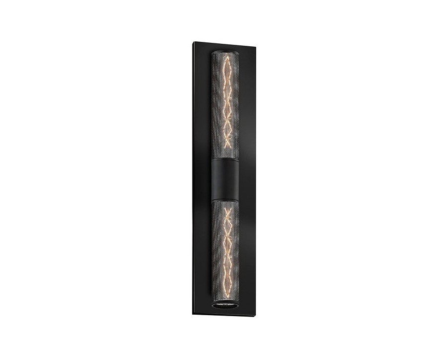 Sonneman Urban Edge Panel Sconce - Textured Black, 2-Light