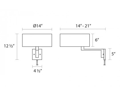 Sonneman - Quadratto Swing Wall Lamp