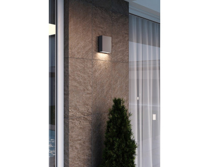 Sonneman Flat Box LED Sconce - Textured Gray