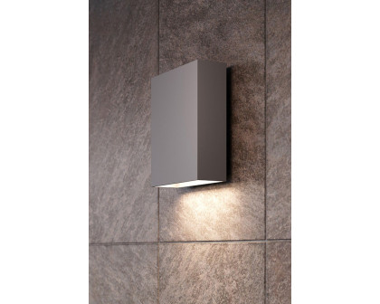 Sonneman Flat Box LED Sconce - Textured Gray