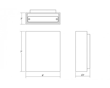 Sonneman - Flat Box Up/Down LED Sconce