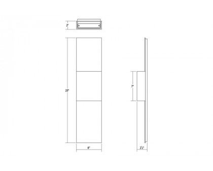 Sonneman Flat Box Up/Down LED Panel Sconce - Textured Bronze