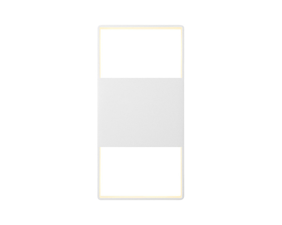 Sonneman Light Frames Up/Down LED Sconce - Textured White, 14"