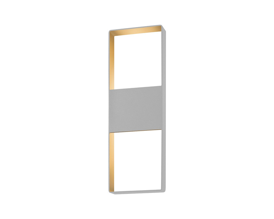 Sonneman Light Frames Up/Down LED Sconce - Textured Gray, 21"