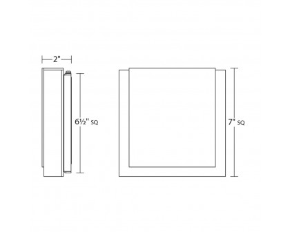 Sonneman - SQR LED Sconce