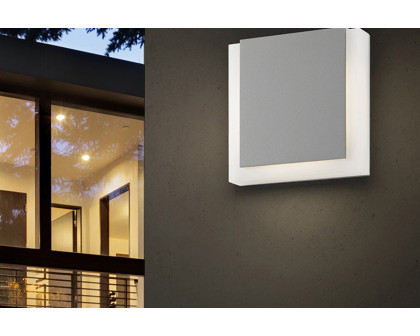 Sonneman SQR LED Sconce - Textured Gray