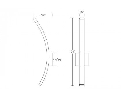 Sonneman L'Arc Grand LED Sconce - Textured White