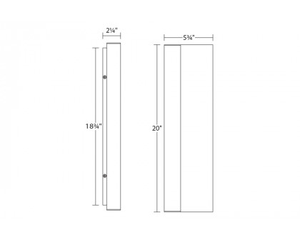 Sonneman Radiance LED Sconce - Textured Gray, 20"