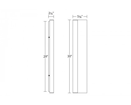 Sonneman Radiance LED Sconce - Textured Gray, 30"