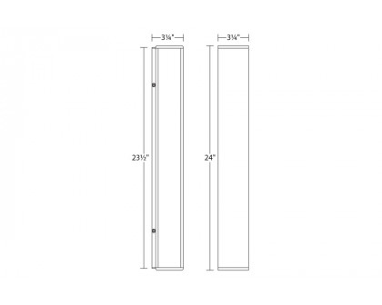 Sonneman Sideways LED Sconce - Textured White, 24"