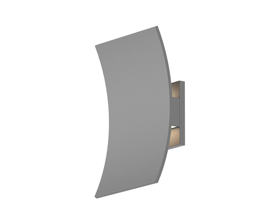 Sonneman Curved Shield LED Sconce - Textured Gray