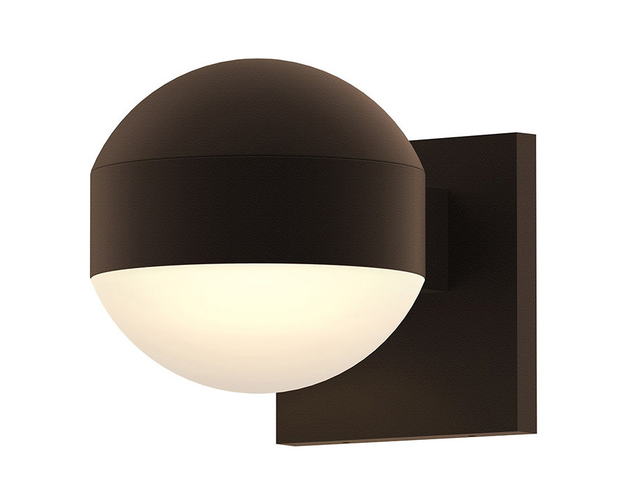 Sonneman REALS Downlight LED Sconce - Textured Bronze, Dome Cap and Dome LEns