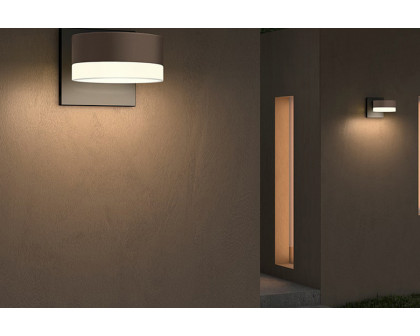 Sonneman REALS Downlight LED Sconce - Textured Bronze, Dome Cap and Dome LEns