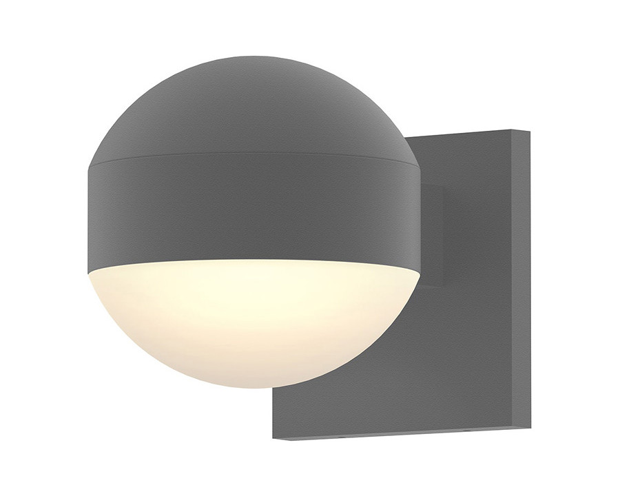 Sonneman REALS Downlight LED Sconce - Textured Gray, Dome Cap and Dome LEns