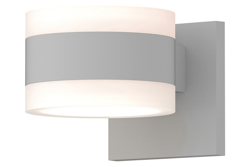 Sonneman™ REALS Up/Down LED Sconce - Textured White, White Cylinder Lenses