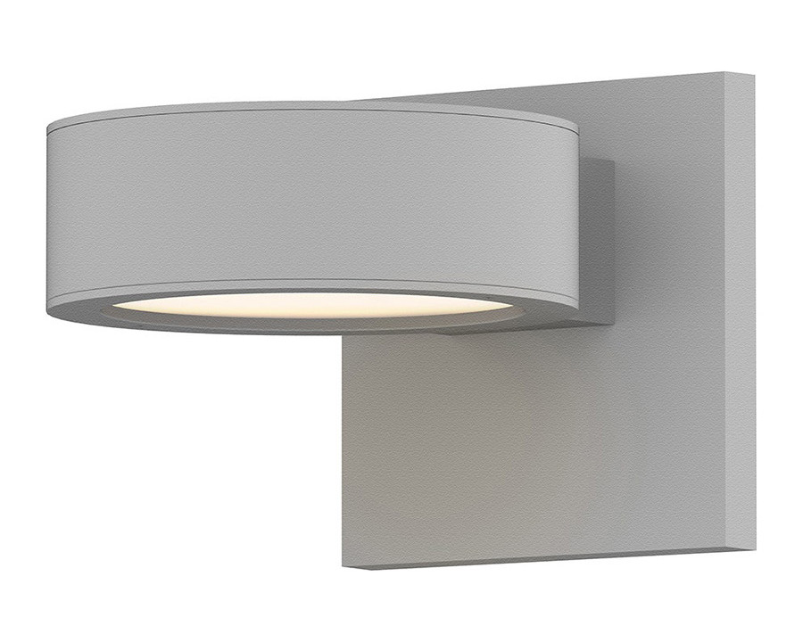 Sonneman REALS Up/Down LED Sconce - Textured White, Plate Lenses