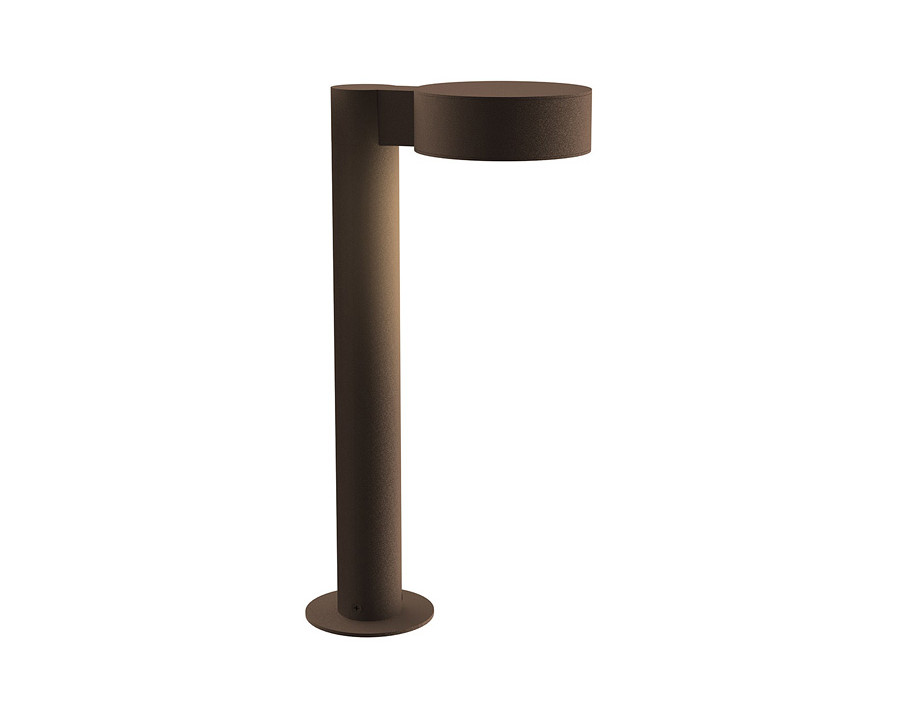 Sonneman REALS LED Bollard - Textured Bronze, 16", Place Cap and Plate Lens