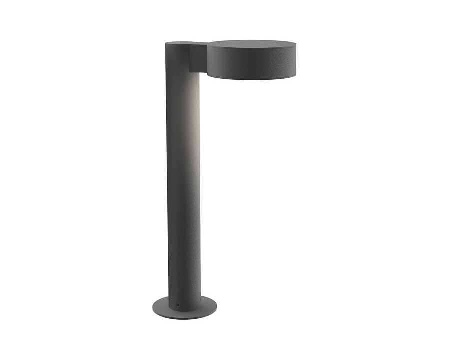 Sonneman REALS LED Bollard - Textured Gray, 16", Place Cap and Plate Lens