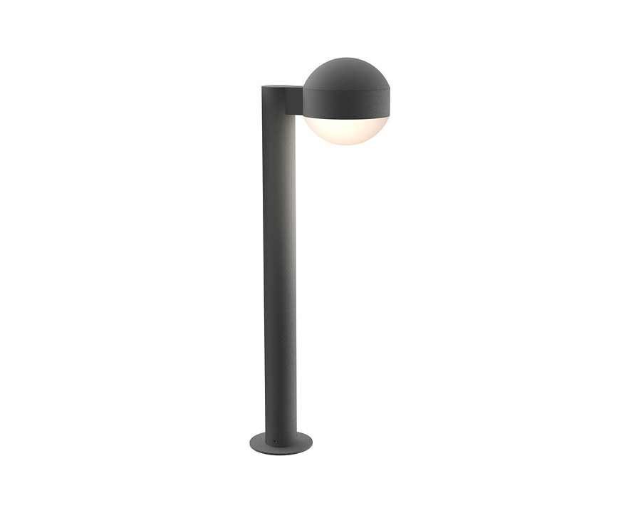 Sonneman REALS LED Bollard - Textured Gray, 22", Dome Cap and Dome LEns