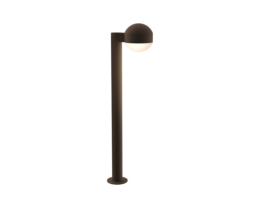 Sonneman REALS LED Bollard - Textured Bronze, 28", Dome Cap and Dome LEns