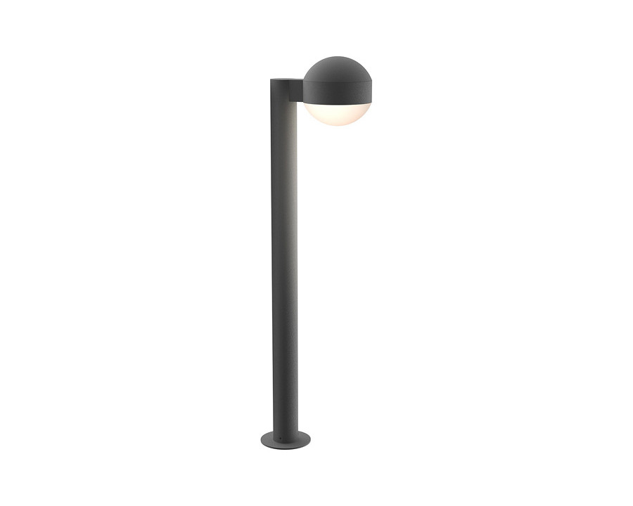 Sonneman REALS LED Bollard - Textured Gray, 28", Dome Cap and Dome LEns