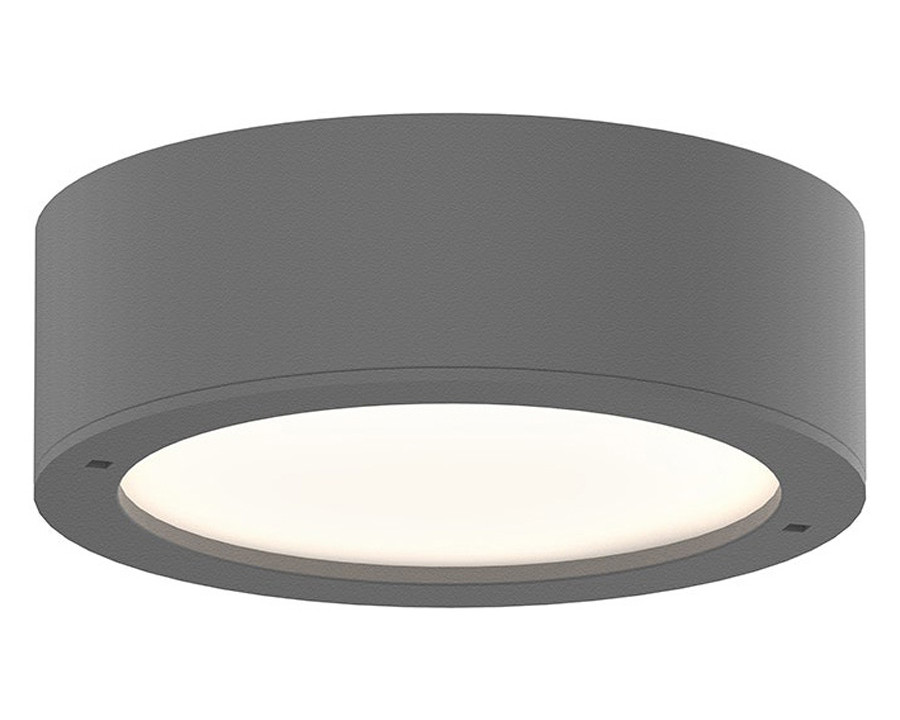 Sonneman REALS LED Ceiling/Wall Mount - Textured Gray, Plate Lens