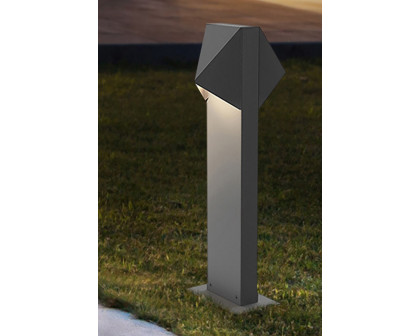 Sonneman Triform Compact LED Bollard - Textured Bronze, 16"