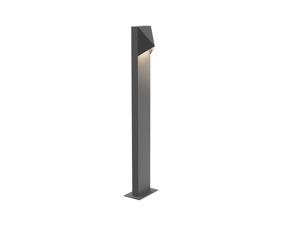 Sonneman Triform Compact LED Bollard - Textured Gray, 28"