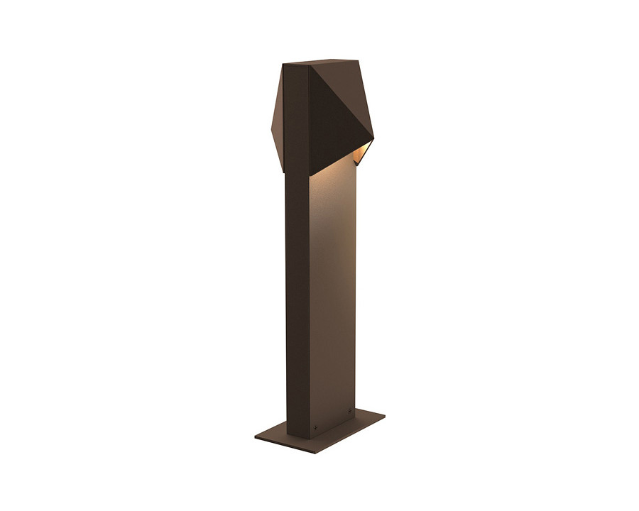 Sonneman Triform Compact LED Double Bollard - Textured Bronze, 16"