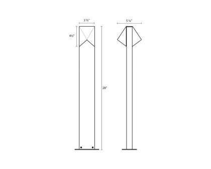 Sonneman - Triform Compact LED Double Bollard