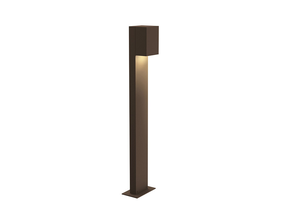 Sonneman Box LED Bollard - Textured Bronze, 28"