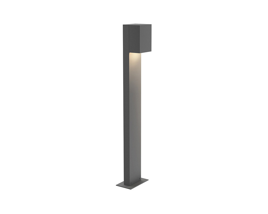 Sonneman Box LED Bollard - Textured Gray, 28"