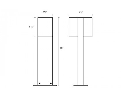 Sonneman - Box LED Double Bollard